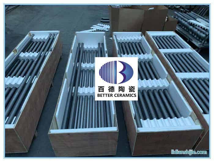 百德机械锂电设备配件烧结炉碳化硅辊棒D40×27×2100